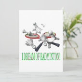 Invitation Je rêve du badminton (Debout devant)