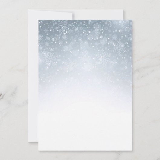 Invitation Je rêve d'une fête de Noël blanche (Dos)