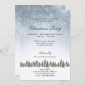 Invitation Je rêve d'une fête de Noël blanche (Devant / Derrière)