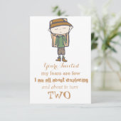 Invitation Je saute des siestes pour l'invitation d'anniversa (Debout devant)