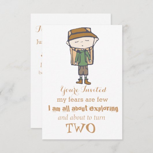 Invitation Je saute des siestes pour l'invitation d'anniversa (Devant / Derrière)