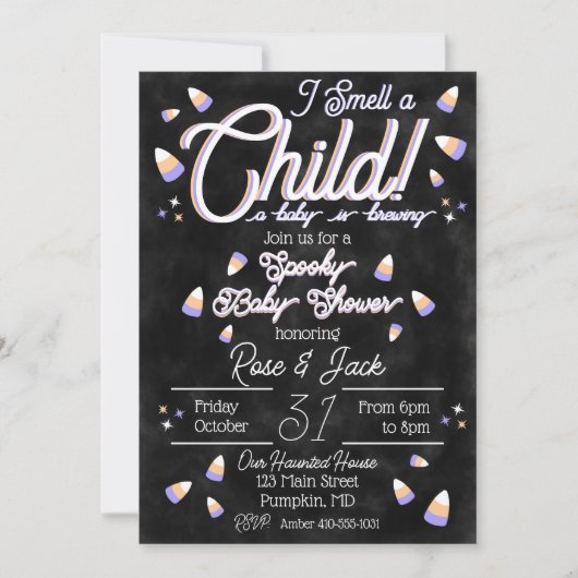 Invitation Je sens un enfant (Devant)