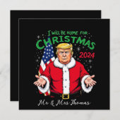 Invitation Je serai à la maison pour les célébrations de Noël (Devant / Derrière)