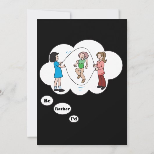 Invitation Je serais plutôt la corde à sauter 4 (Devant)