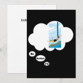 Invitation Je serais plutôt le saut à  l'élastique 2 (Devant / Derrière)