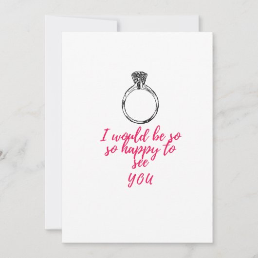 Invitation Je serais si heureux de te voir (Devant)