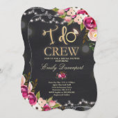 Invitation Je sers d'équipier l'invitation rustique de Fête (Devant / Derrière)