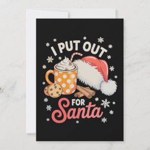 Invitation Je sors pour le Père Noël des biscuits au chocolat