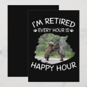 Invitation Je suis à la retraite chaque heure est une heure h (Devant / Derrière)