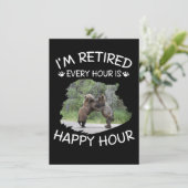 Invitation Je suis à la retraite toutes les heures, c'est l'h (Debout devant)