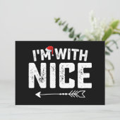 Invitation Je suis avec la famille des couples de Noël (Debout devant)