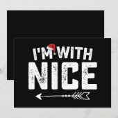 Invitation Je suis avec la famille des couples de Noël (Devant / Derrière)