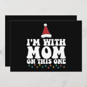 Invitation Je suis avec maman sur ce qui ressemble à la famil (Devant / Derrière)