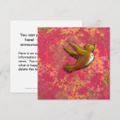 Invitation Je suis courageux - beau joli oiseau amusant avec (Devant / Derrière)