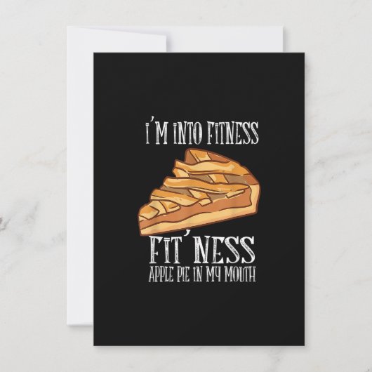 Invitation Je suis dans le Fitness Fit' Ness Tarte aux pommes (Devant)