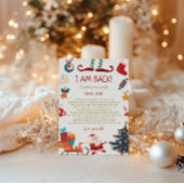 Invitation Je suis de retour Elfe Lettre de Noël