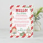 Invitation Je suis de retour Fille elfe de Noël Personnaliser (Debout devant)