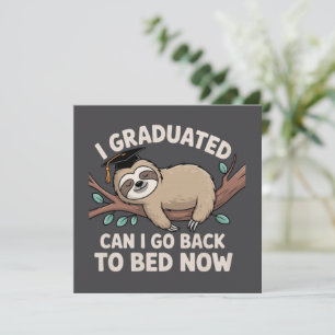Invitation Je suis diplômé puis-je retourner au lit maintenan