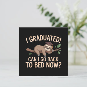 Invitation Je suis diplômé Puis-je retourner au lit maintenan
