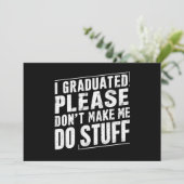 Invitation Je suis diplômé S’il vous plaît ne me faites pas f (Debout devant)