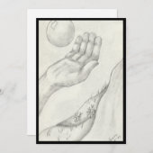 Invitation Je suis en train d'attraper ou de lancer ? -plat (Devant / Derrière)