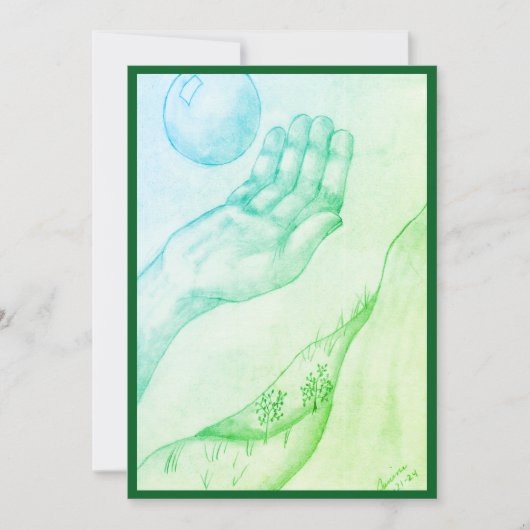 Invitation Je suis en train d'attraper ou de lancer ? - Plat (Devant)