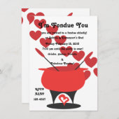 Invitation Je suis Fondue Vous (Devant / Derrière)
