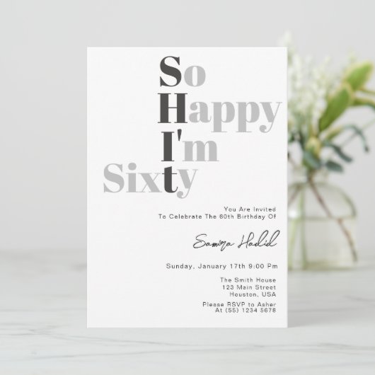 Invitation Je suis heureux d'avoir 50e fête d'anniversaire (Debout devant)