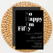 Invitation Je suis heureux d'avoir 50e fête d'anniversaire