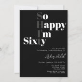 Invitation Je suis heureux d'avoir 60 ans de fête (Devant)