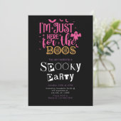 Invitation Je suis juste ici pour la fête d'Halloween Boos (Debout devant)