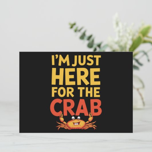 Invitation Je suis juste ici pour le Crab amusant amoureux de (Debout devant)