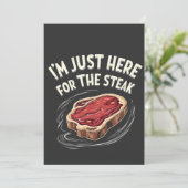 Invitation Je suis juste ici pour les amateurs de viande de b (Debout devant)