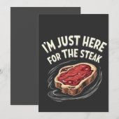 Invitation Je suis juste ici pour les amateurs de viande de b (Devant / Derrière)
