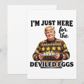 Invitation Je suis juste ici pour les œufs farcis Trump (Devant / Derrière)