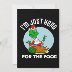 Invitation Je suis juste là pour la nourriture 