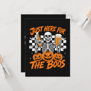 Invitation Je suis juste là pour les boos squelette d'Hallowe