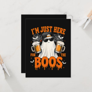 Invitation Je suis juste là pour les huées Funny Halloween