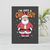 Invitation Je suis juste un mec cool Meme Noël drôle 2025 (Debout devant)