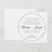 Invitation Je suis l’invitation de mariage juif au charbon de (Devant / Derrière)