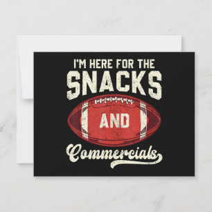 Invitation Je suis là pour les snacks et les publicités de fo