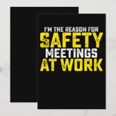 Invitation Je suis la raison des réunions de sécurité (Devant / Derrière)