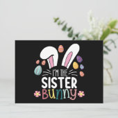 Invitation Je suis la soeur Bunny Easter Family Matching (Debout devant)
