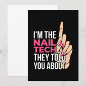 Invitation Je suis la technicienne en onglerie (Devant / Derrière)