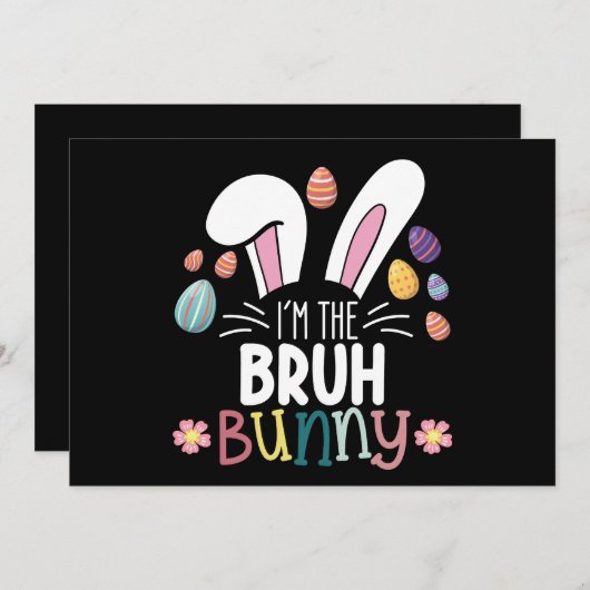 Invitation Je suis le Groh Bunny Easter Matching (Devant / Derrière)