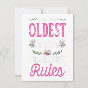 Invitation Je Suis Le Plus Ancien Faire La Règle Gros Cadeau