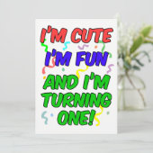 Invitation Je suis mignonne Je suis amusante Je tourne un Inv (Debout devant)