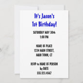 Invitation Je suis mignonne Je suis amusante Je tourne un Inv (Dos)