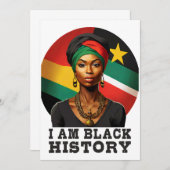 Invitation Je suis Noir Histoire (Devant / Derrière)