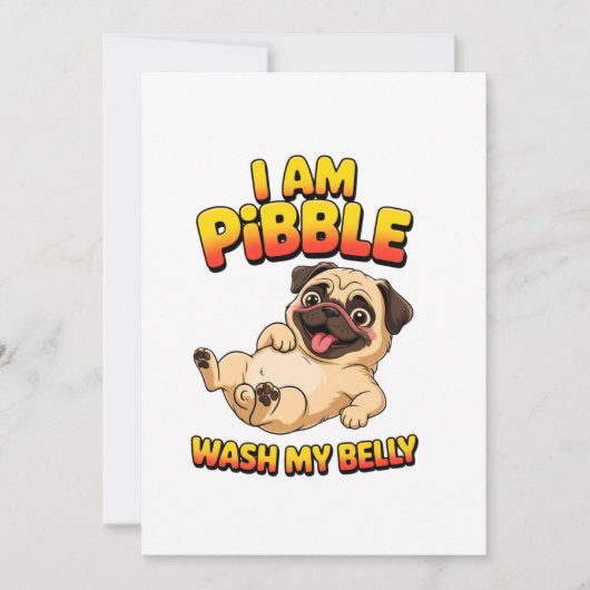 Invitation Je Suis Pibble Lave Mon Ventre (Devant)